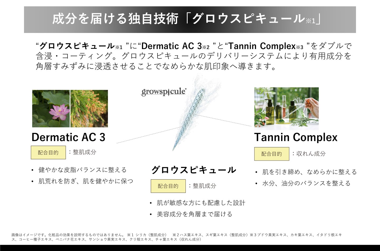 グロウスピキュール Dermatic AC3 Tannin Complex